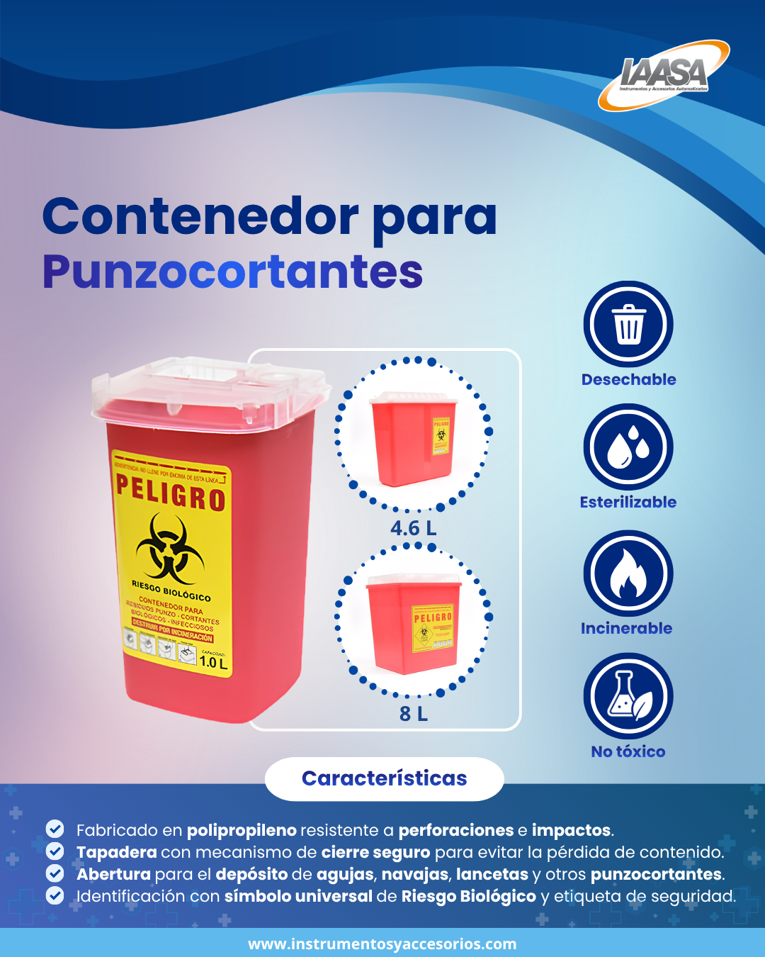 Contenedor para punzocortantes - Image 3