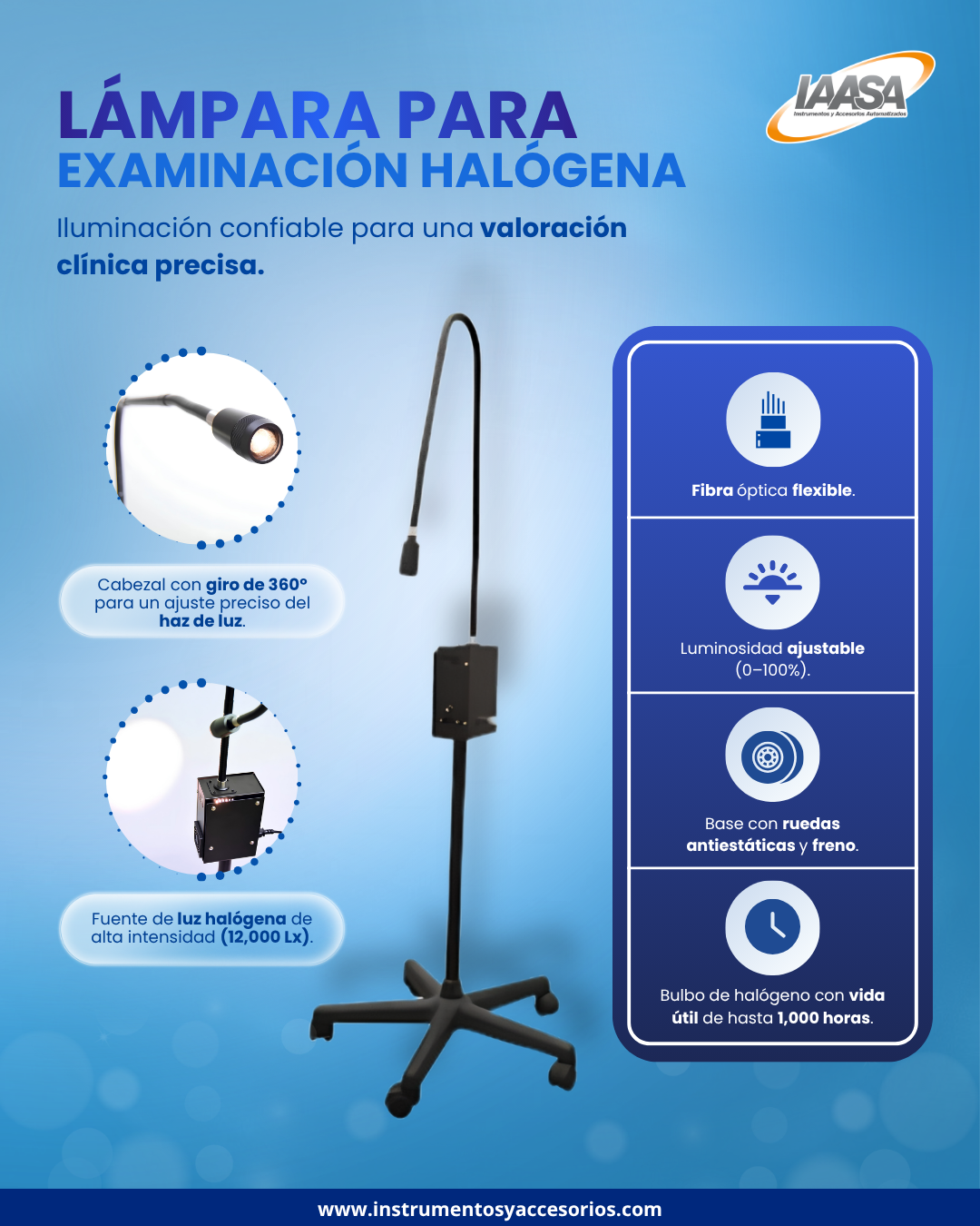 Lámpara para examinación halógena - Image 3
