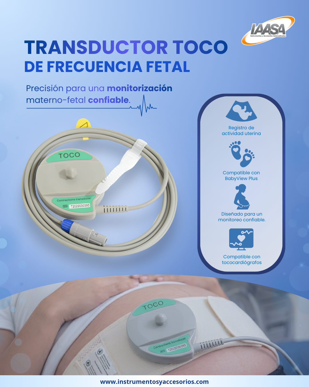 Transductor TOCO de Frecuencia fetal. - Image 3