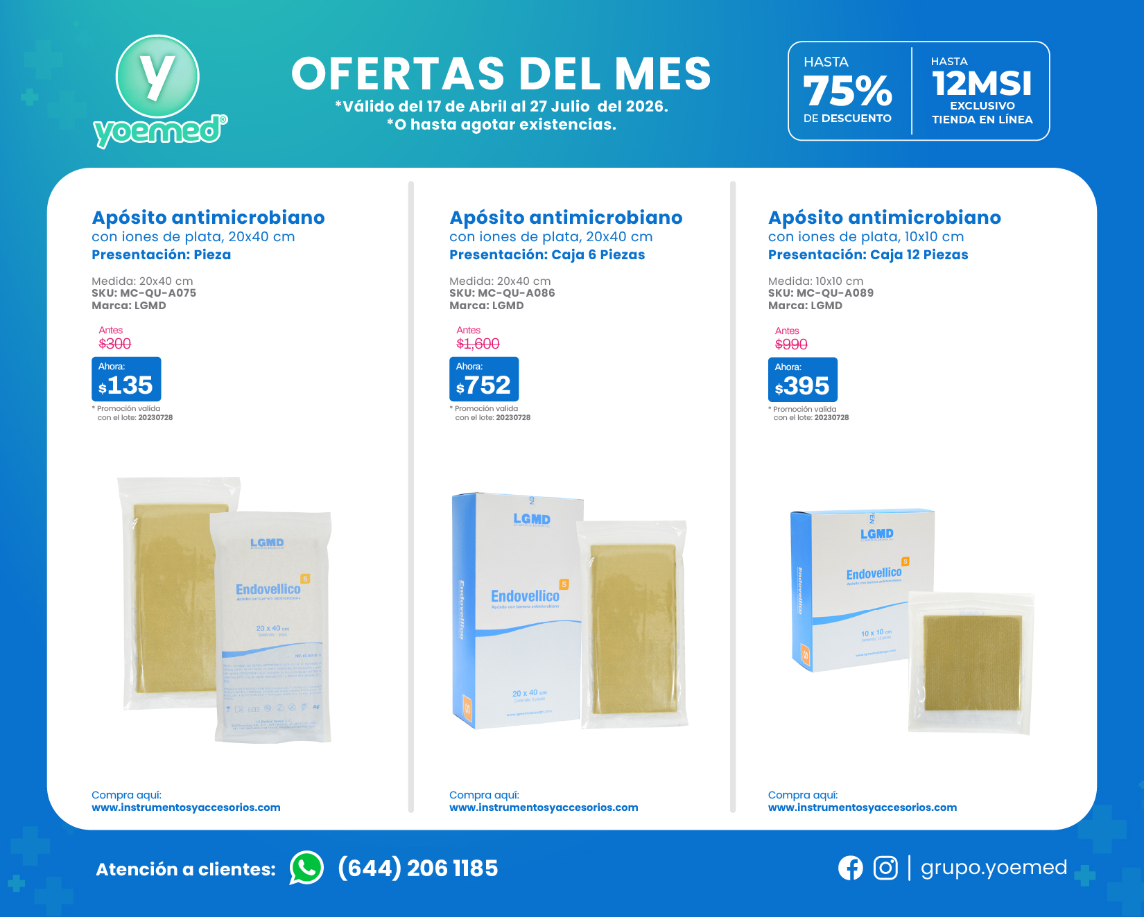 Apósito antimicrobiano